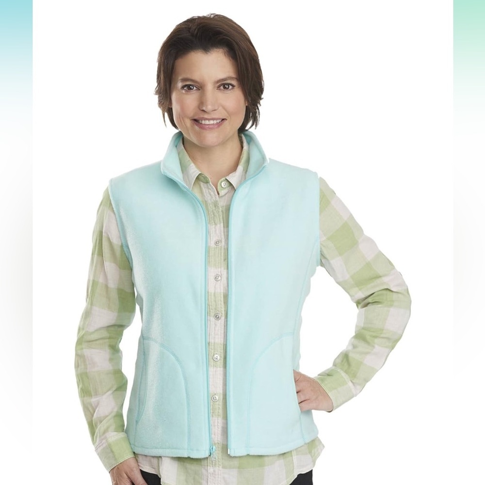 Woolrich Women’s Aqua Andes Fleece Vest in size XL